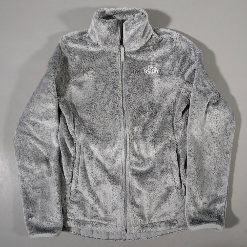 The North Face Osito Fleece Jacket Women Small Grey Full Zip Soft Fuzzy NF0A5IHB